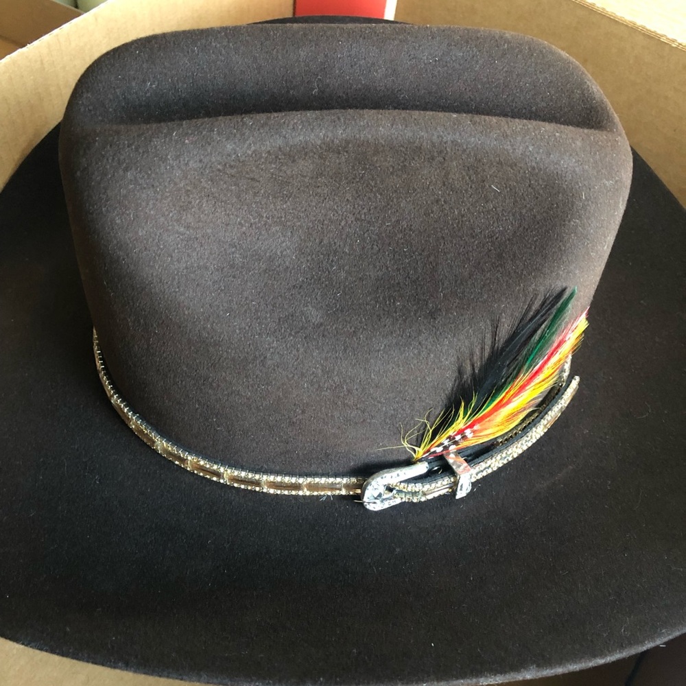 Chocolate Stetson hat, size 7